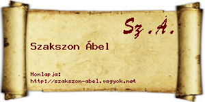 Szakszon Ábel névjegykártya